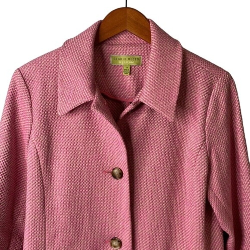 Sigrid Olsen Signature Button Front Tweed Spring … - image 2